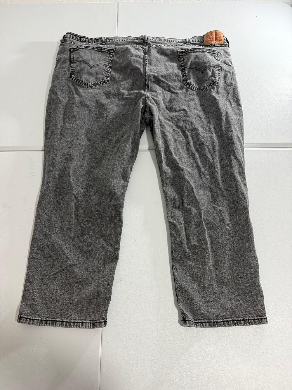 Levi's 541 Mens Jeans W56 L30 Athletic Taper Gray Black Wash Big & Tall